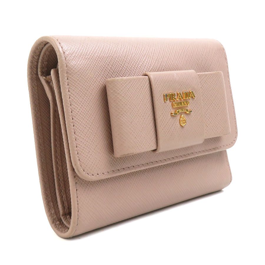 Prada Trifold Wallet Beige — view 2
