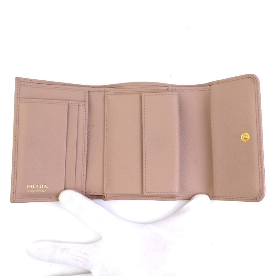 Prada Trifold Wallet Beige — view 5