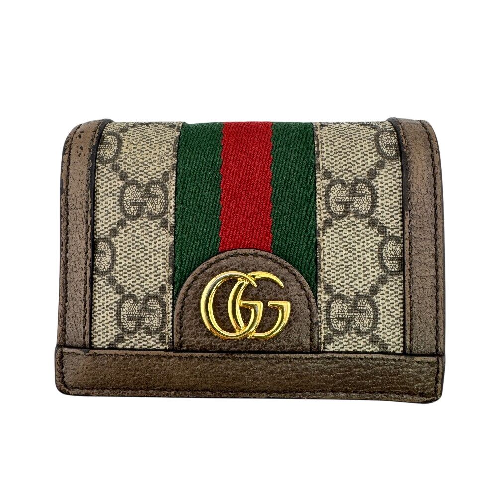 Gucci Compact Wallet Double GG Ophidia Supreme Bifold