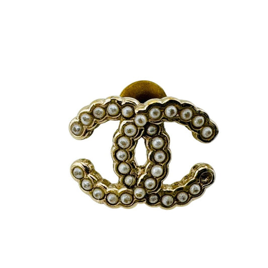 Chanel One Side Only CC Logo Earrings