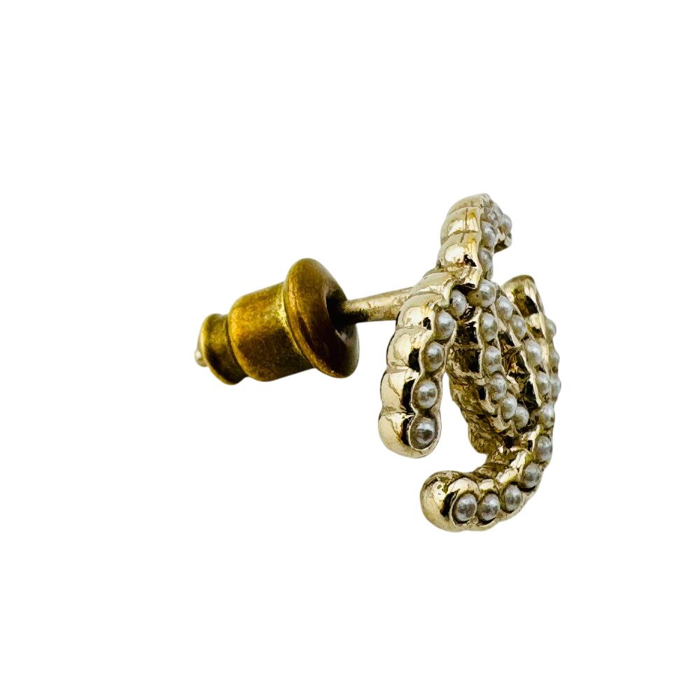 Chanel One Side Only CC Logo Earrings — view 4