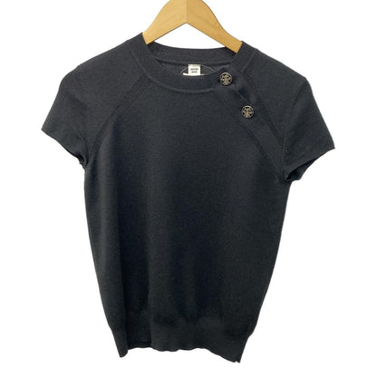 Hermes Short Sleevesweater Black Silk T-Shirt