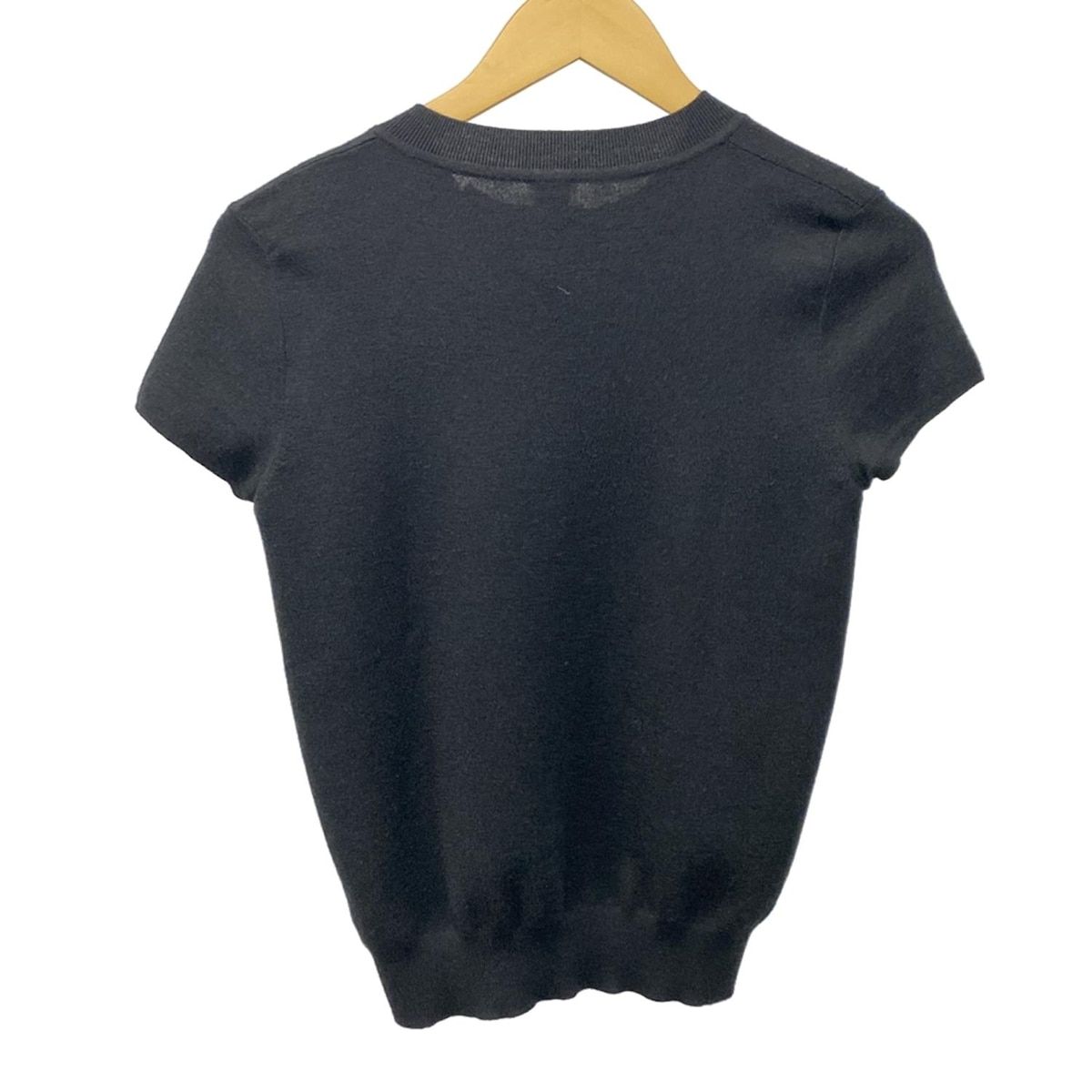 Hermes Short Sleevesweater Black Silk T-Shirt — view 2