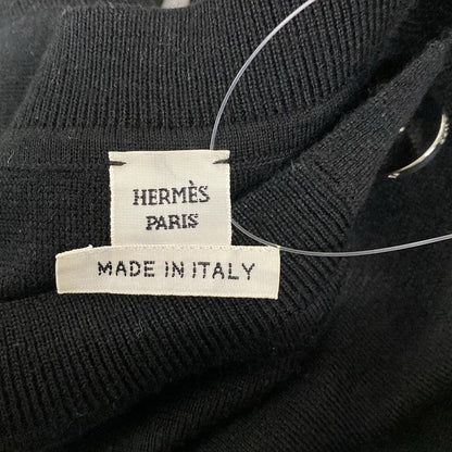 Hermes Short Sleevesweater Black Silk T-Shirt — view 3