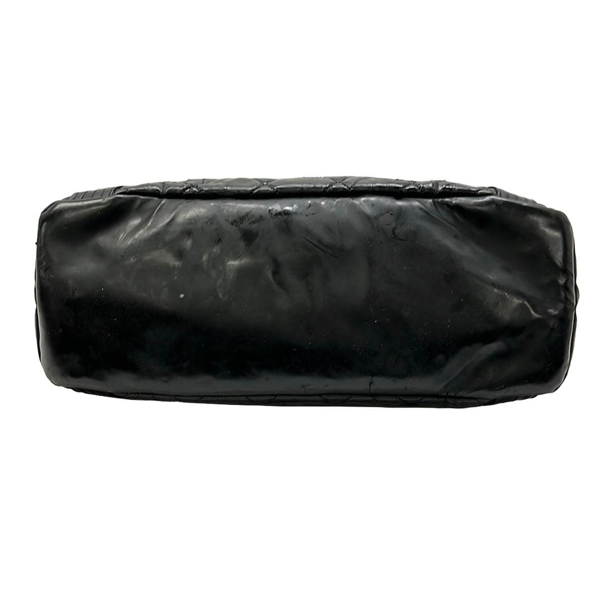 Chanel Handbag Quilted Black Silver Leather — view 5