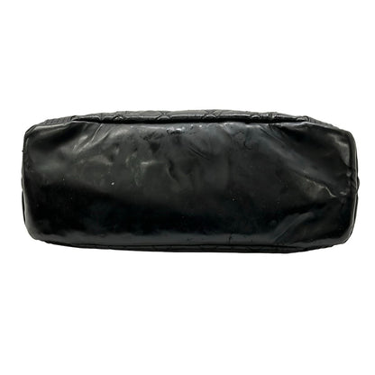 Chanel Handbag Quilted Black Silver Leather — view 5