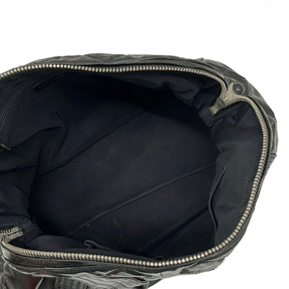 Chanel Handbag Quilted Black Silver Leather — view 7