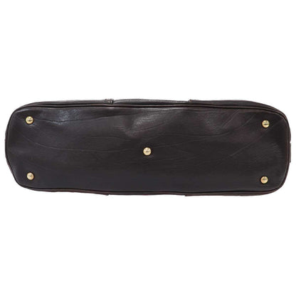 Saint Laurent Yves Midi Leather Handbag Brown — view 4