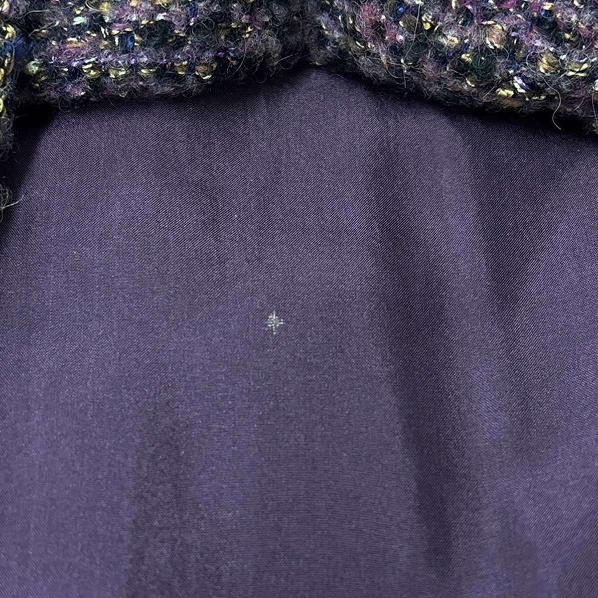 Chanel Tweet Deskirt Purple 40 Skirt — view 5