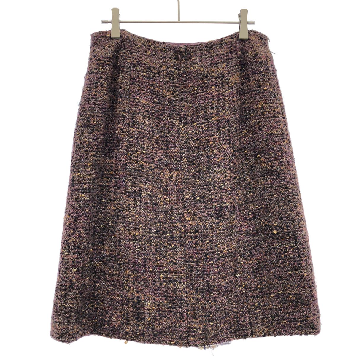 Chanel Tweet Deskirt Purple 40 Skirt — view 2