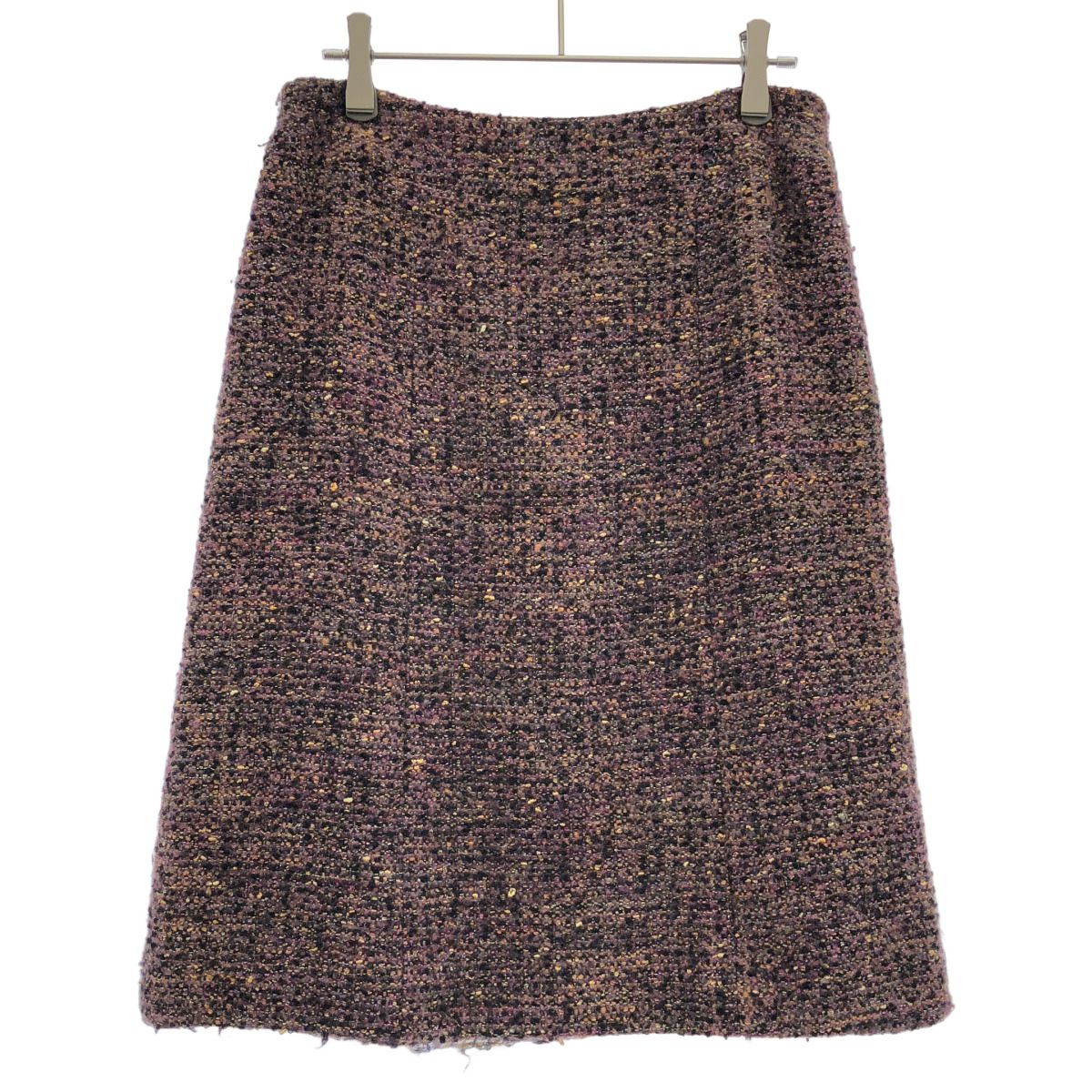 Chanel Tweet Deskirt Purple 40 Skirt