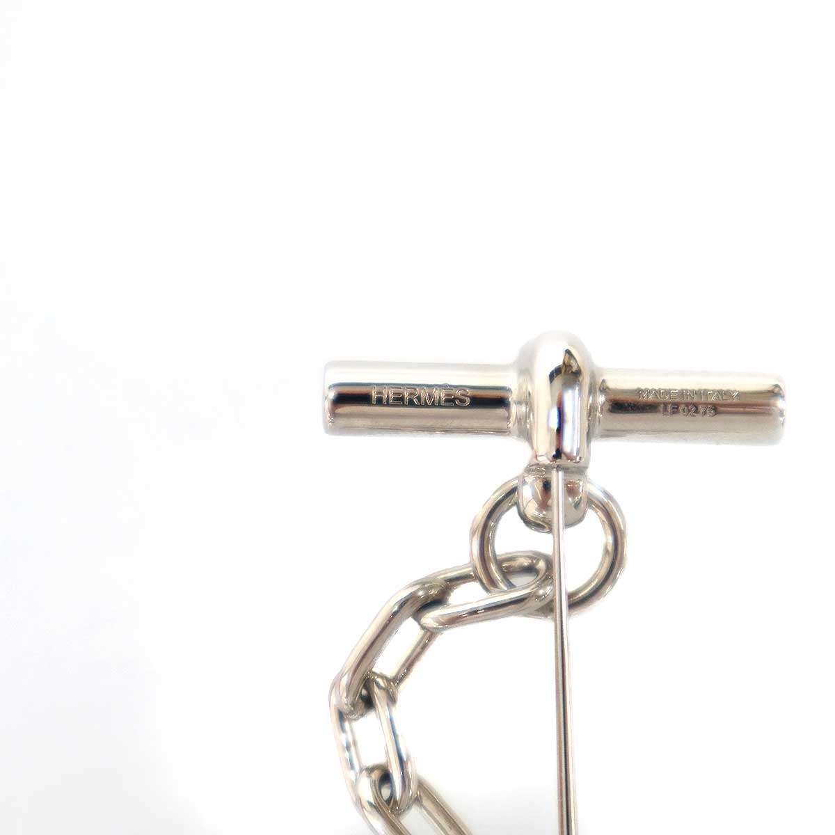 Hermes Flibustier Broche Silver Black Brooch — view 3
