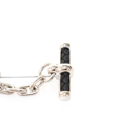 Hermes Flibustier Broche Silver Black Brooch — view 2