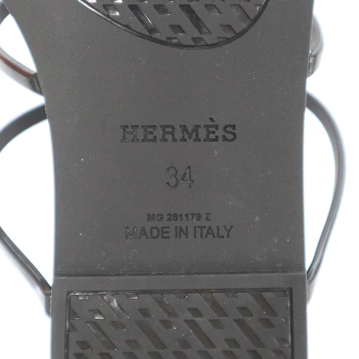 Hermes Mykonos Sandals koof Black — view 6