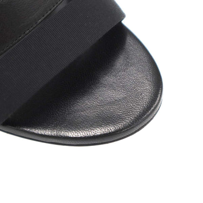 Chanel Pearl Heels tola sandals Black — view 8