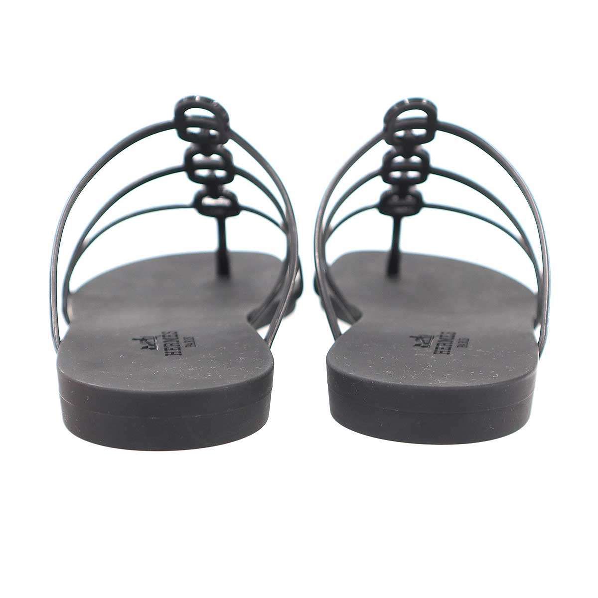 Hermes Mykonos Sandals koof Black — view 3