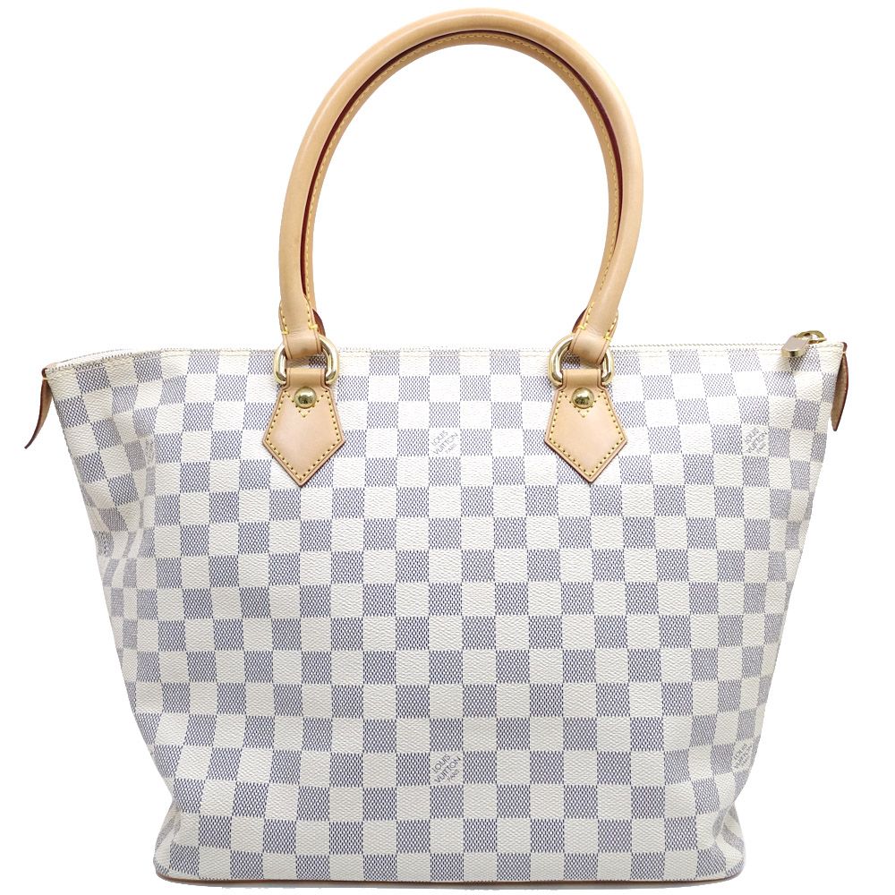 Louis Vuitton Saleya MM Damier Azur White GD Handbag — view 2