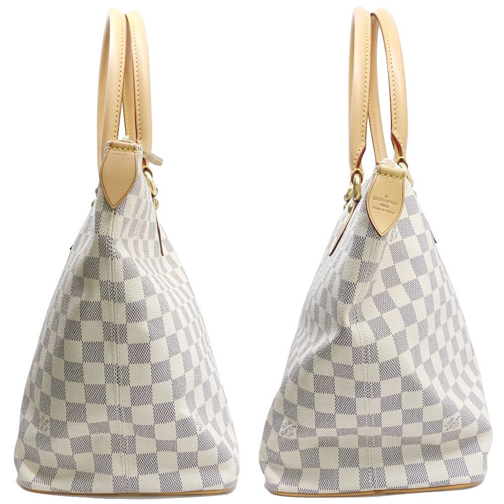 Louis Vuitton Saleya MM Damier Azur White GD Handbag — view 3