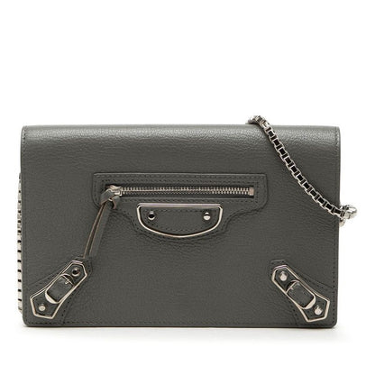Balenciaga tanine Gray Leather Shoulder Bag