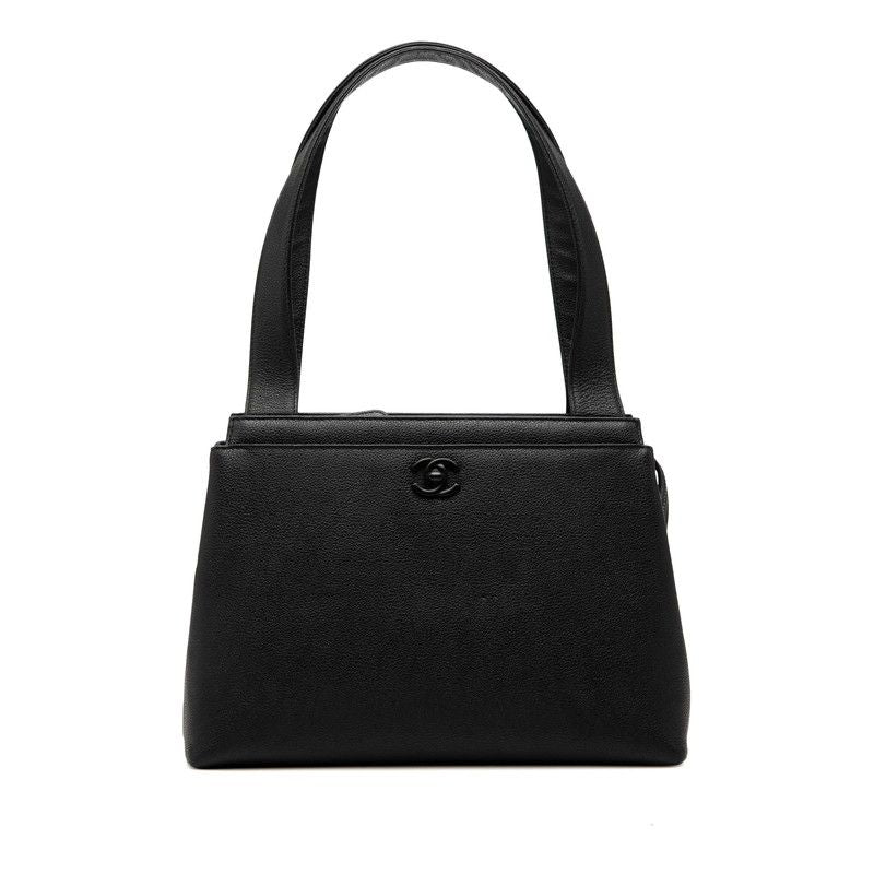 Chanel CC Logo Shoulder Bag Black Tree