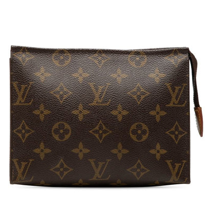 Louis Vuitton Monogram Pochette Pouch Brown Leather