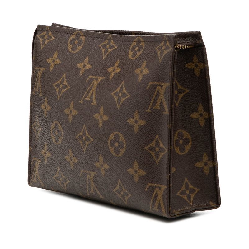 Louis Vuitton Monogram Pochette Pouch Brown Leather — view 2