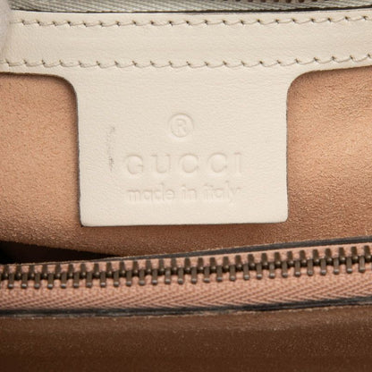 Gucci GG Marmont 2-Way Shoulder Bag White Leather — view 5