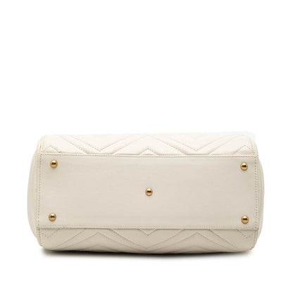 Gucci GG Marmont 2-Way Shoulder Bag White Leather — view 3