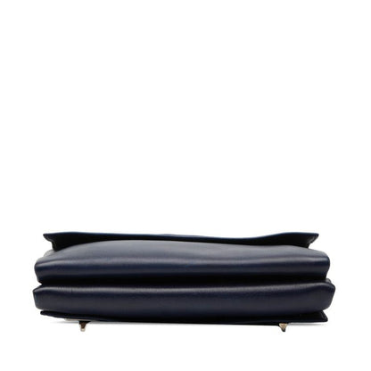 Prada Shoulder Bag Navy Leather — view 4