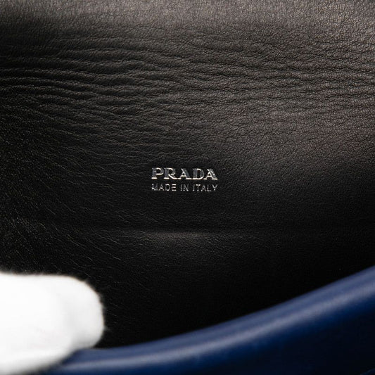 Prada Shoulder Bag Navy Leather
