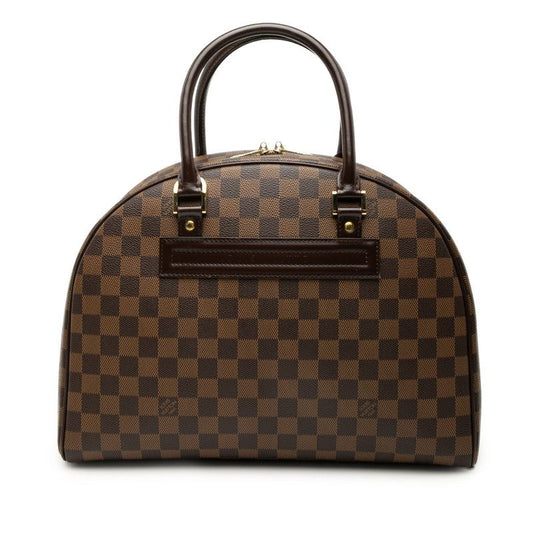 Louis Vuitton Damier Handbag Brown Leather