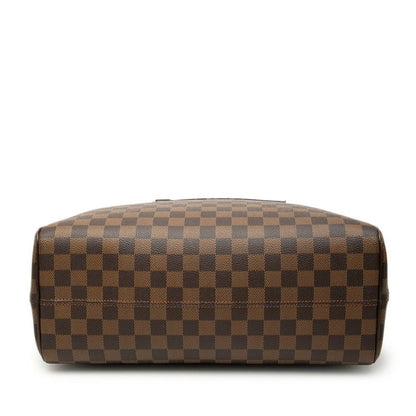Louis Vuitton Damier Handbag Brown Leather — view 3