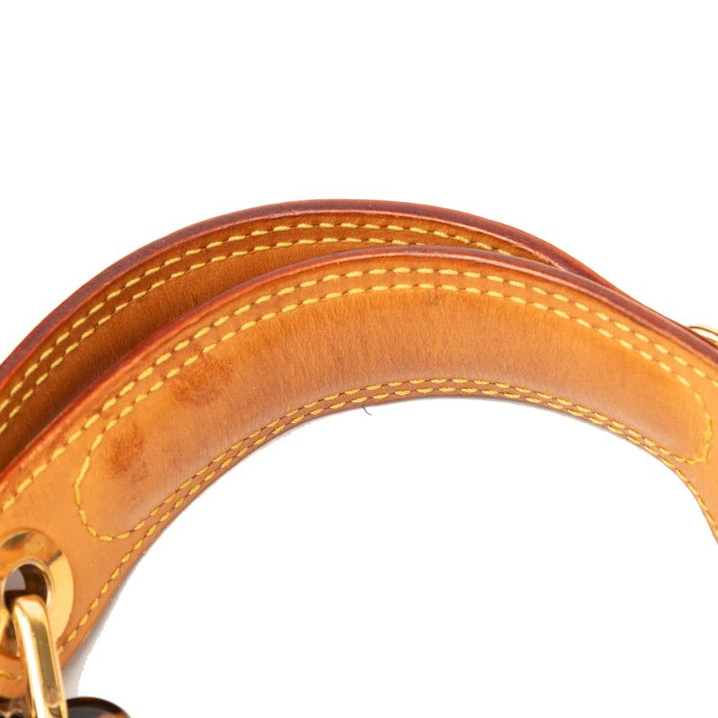 Louis Vuitton Monogram PM Handbag Brown Beige Vinyl Leather — view 3