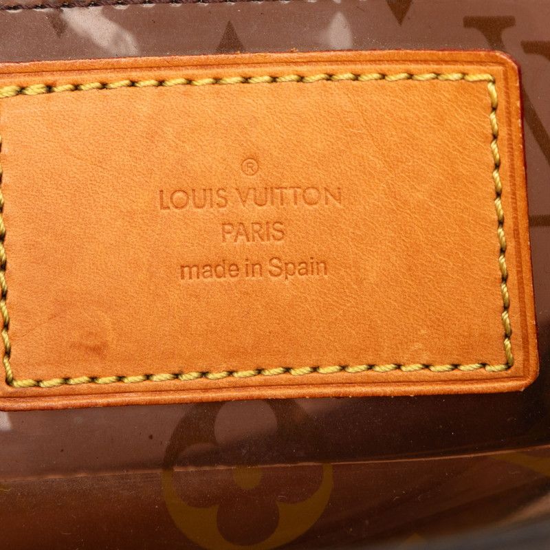 Louis Vuitton Monogram PM Handbag Brown Beige Vinyl Leather — view 6