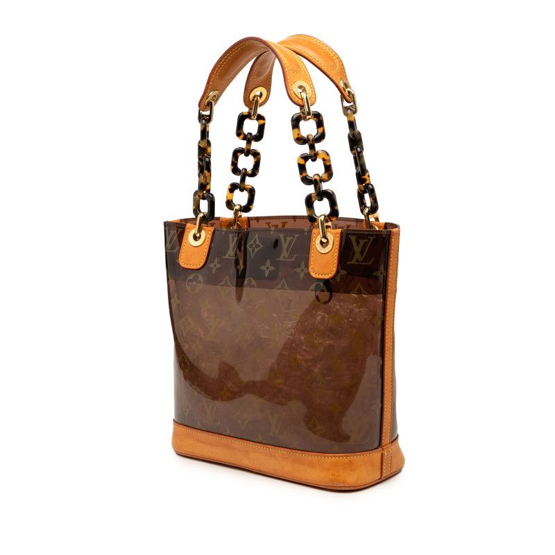 Louis Vuitton Monogram PM Handbag Brown Beige Vinyl Leather — view 2