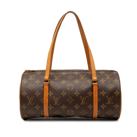 Louis Vuitton Monogram Handbag Brown Leather