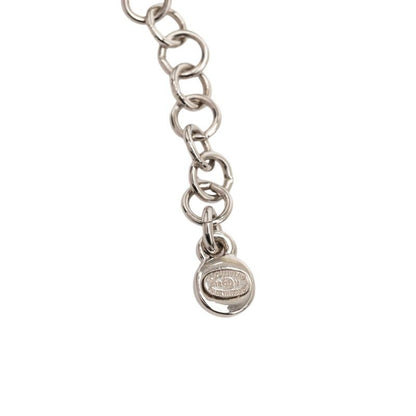 Chanel CC Logo Necklace Silver Gold tale — view 4