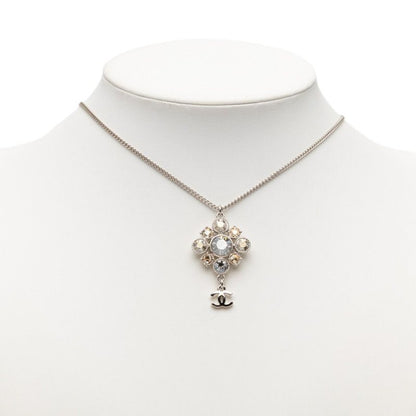Chanel CC Logo Necklace Silver Gold tale — view 5