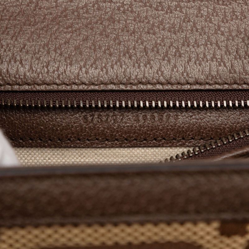 Gucci GG 2-Way Shoulder Bag Beige Brown Canvas Leather — view 6