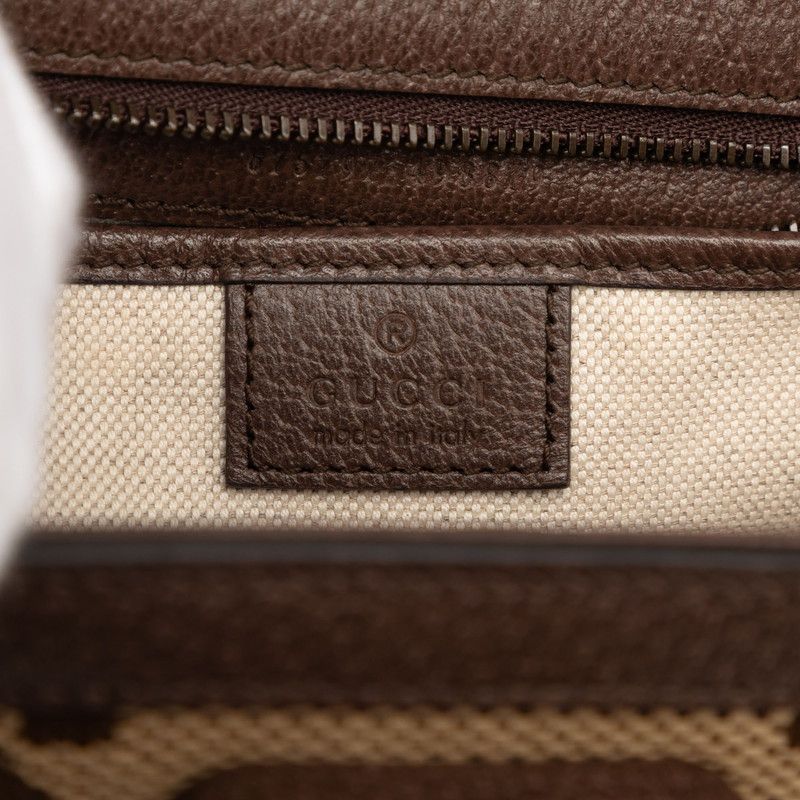 Gucci GG 2-Way Shoulder Bag Beige Brown Canvas Leather — view 5