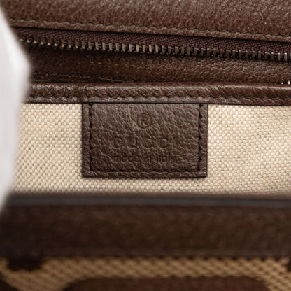 Gucci GG 2-Way Shoulder Bag Beige Brown Canvas Leather — view 5