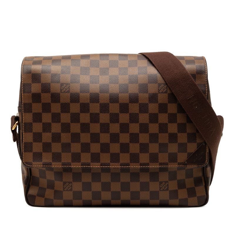 Louis Vuitton Damier MM Crossbody Shoulder Bag Brown Leather