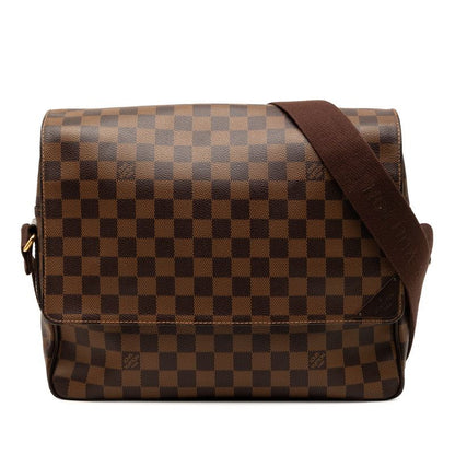 Louis Vuitton Damier MM Crossbody Shoulder Bag Brown Leather