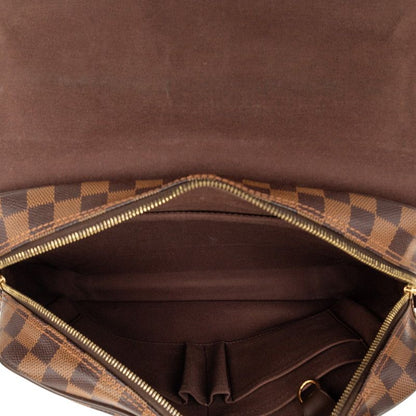 Louis Vuitton Damier MM Crossbody Shoulder Bag Brown Leather — view 4