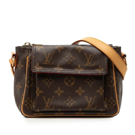 Louis Vuitton Monogram Viva Cite PM Crossbody Shoulder Bag Brown Leather