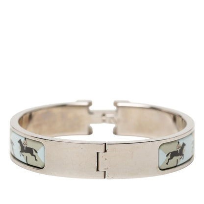 Hermes Clic Clac PM Ninenine HoBangle Beige Silver Blue tale Enamel LadyHerme — view 3