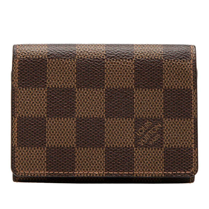 Louis Vuitton Damier jito Card Case Business Holder Brown Leather