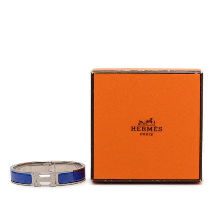 Hermes Clic Clac Ninenine PM Bracelet Silver Blue tale Enamel — view 6