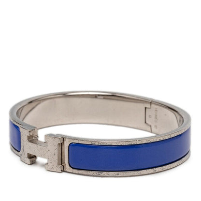 Hermes Clic Clac Ninenine PM Bracelet Silver Blue tale Enamel — view 2