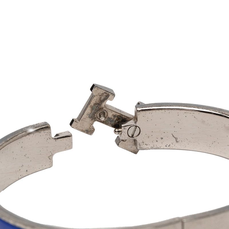 Hermes Clic Clac Ninenine PM Bracelet Silver Blue tale Enamel — view 4